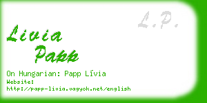 livia papp business card