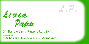 livia papp business card